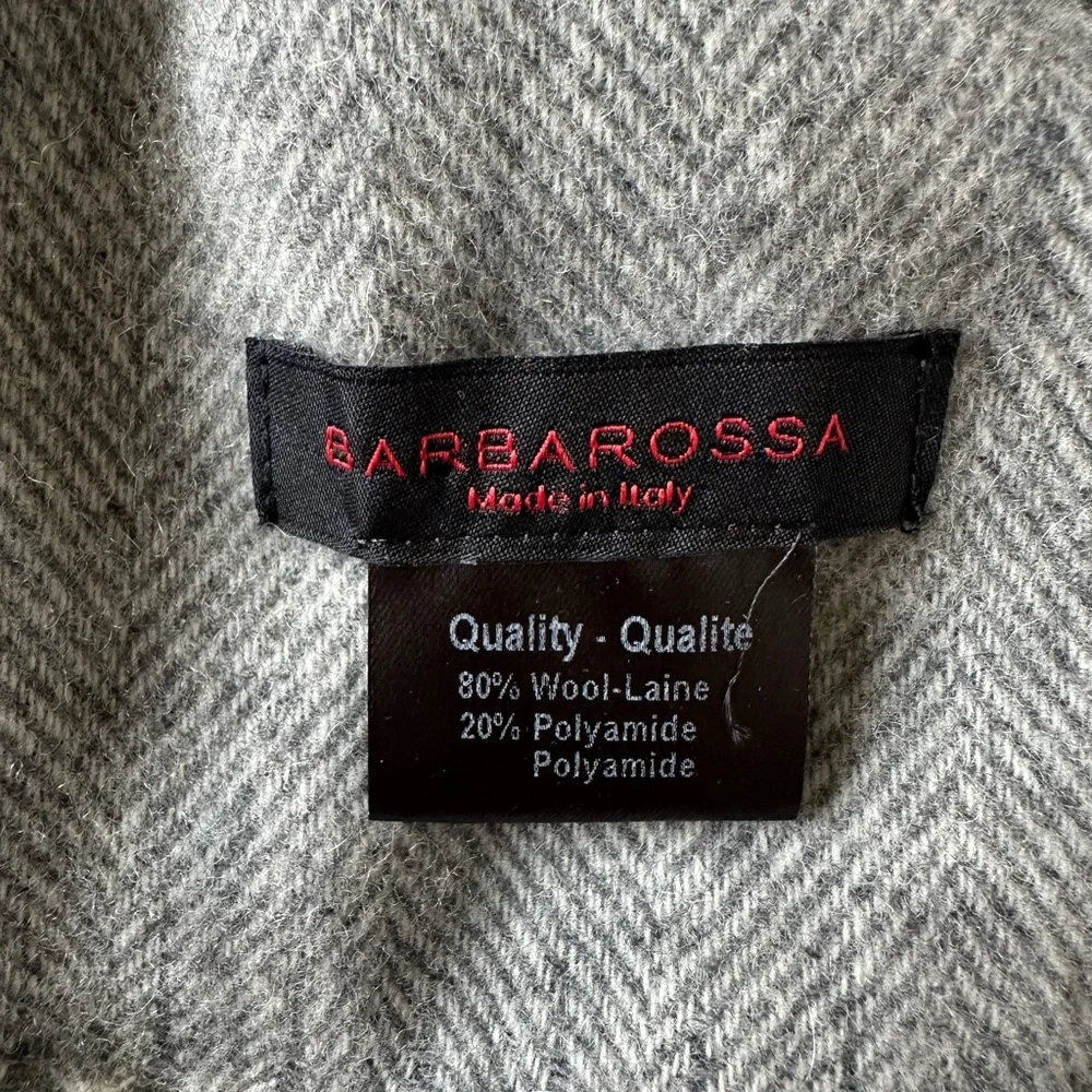 Barbarosa Gray Wool Blend Fabric Made in Italy 12” x 64”